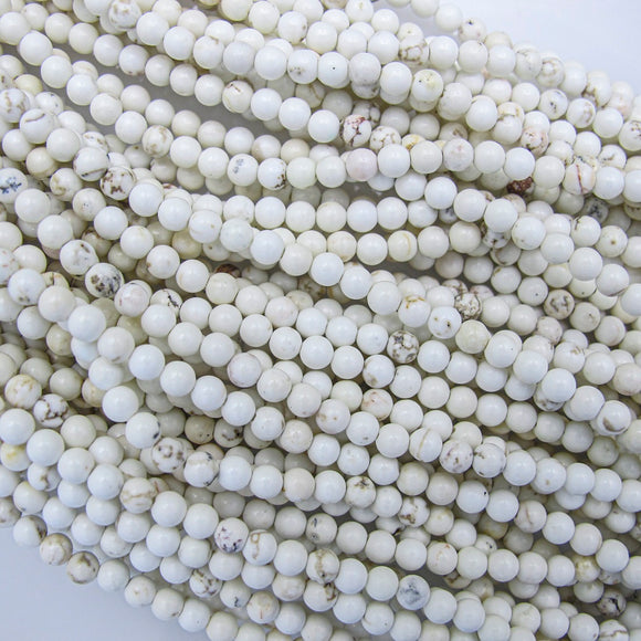 Semi prec 4mm rnd howite nat 95+p