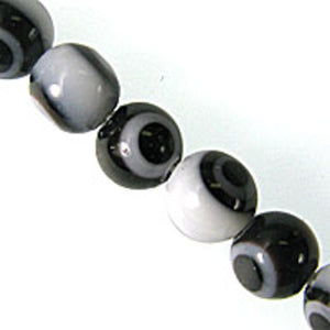 cg 4mm rnd eye bead black/white 98pcs