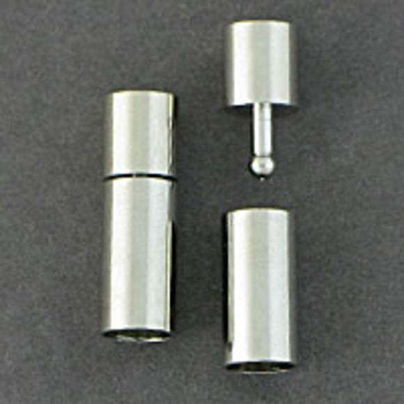 Metal 18x6mm tube pin lk clsp NF nkl 4pc