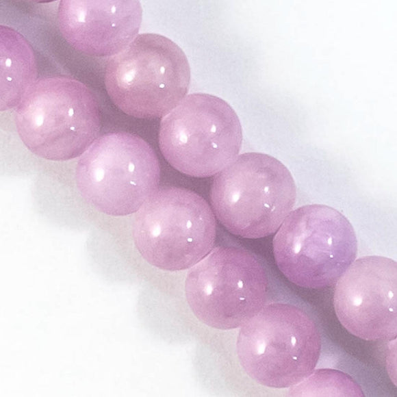 semi prec 12mm rnd dyed mil jade lilac 31pcs.