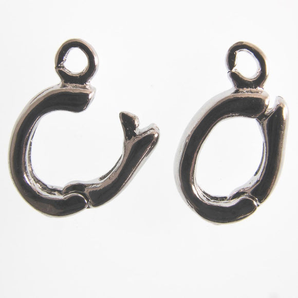 Metal 16x7mm hinged bail NF nickel 4 pc