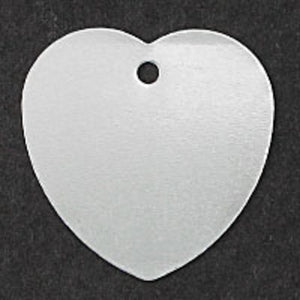 Metal 20mm flat heart/hole sil 6pcs NFD