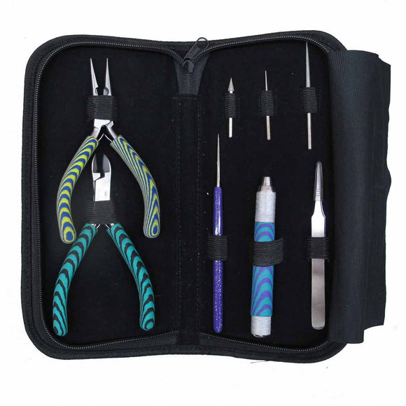 Tooll kit 5pc tools + 3 heads grey case