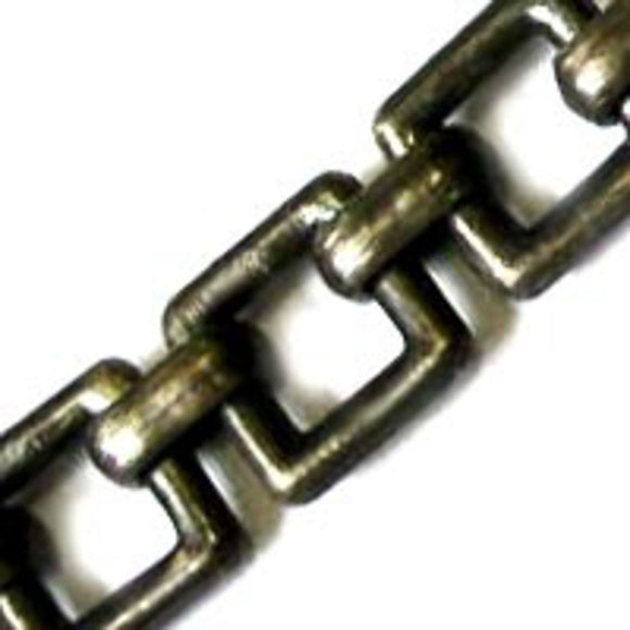 Metal chain 10mm flat sqaure Ant br 1mt