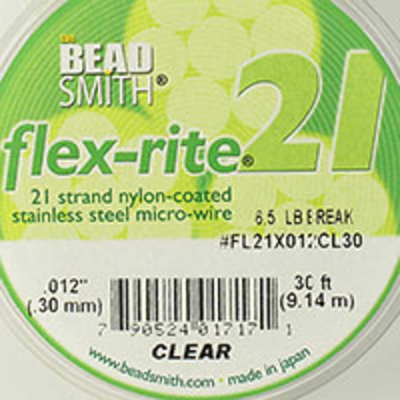 Flexrite .30mm 21str 6.5lb clear 9.14m