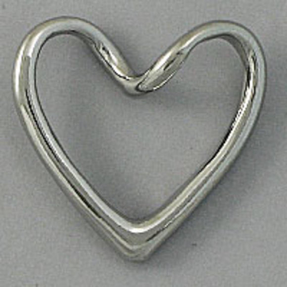 Metal 18mm heart hollow twist NF nk 20pc