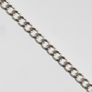 Metal chain 4x3mm fl curb link NF sil 2m