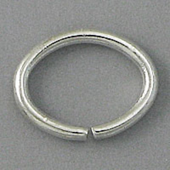 Metal 9x7x1mm oval jumpring silver 100pc
