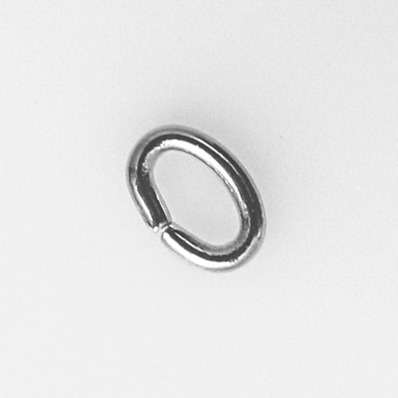 Metal 6x4x1mm jump ring oval nickle 100p