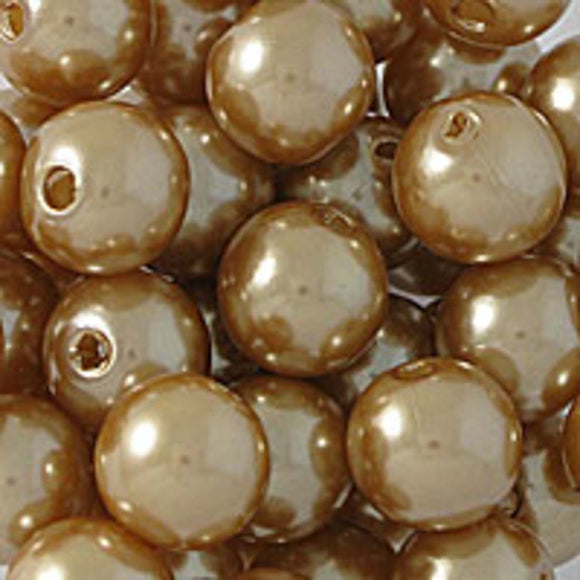 Plas 10mm rnd pearl Ant gold 60+p/20g