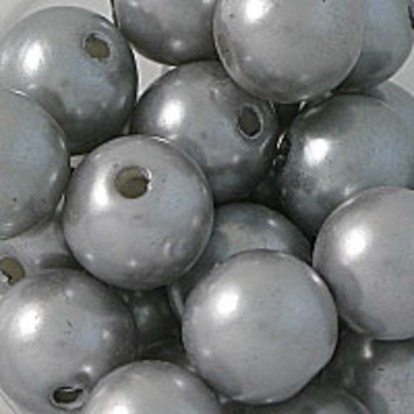 Plas 12mm rnd pearl silver 35+p/30g