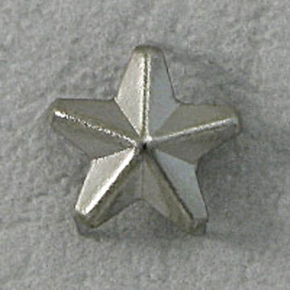 Metal 10mm fabric stud star nickel 50pcs