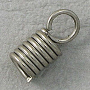 Metal 5mm spiral leather ends NF nki 40p