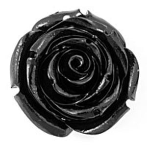 Rs 30mm English rose pendant black 2pc