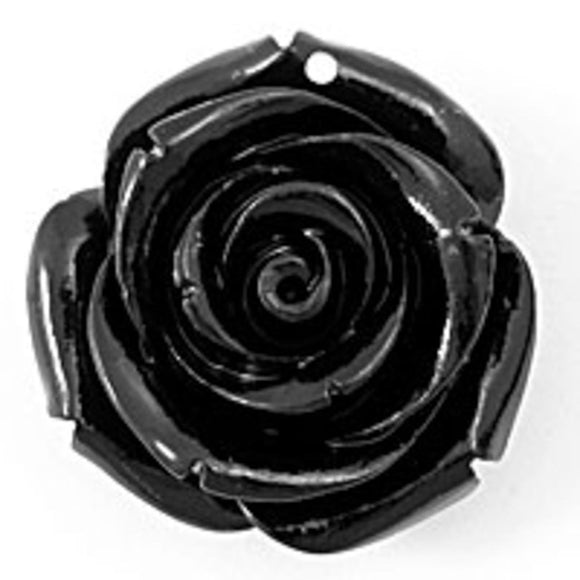 Rs 25mm English rose pendant black 2p