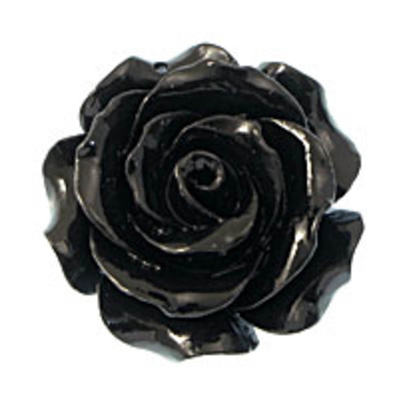 Rs 35mm Euro rose pendant black 1p