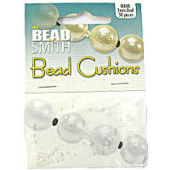 Bead cushions 2mm oval clear 50pcs