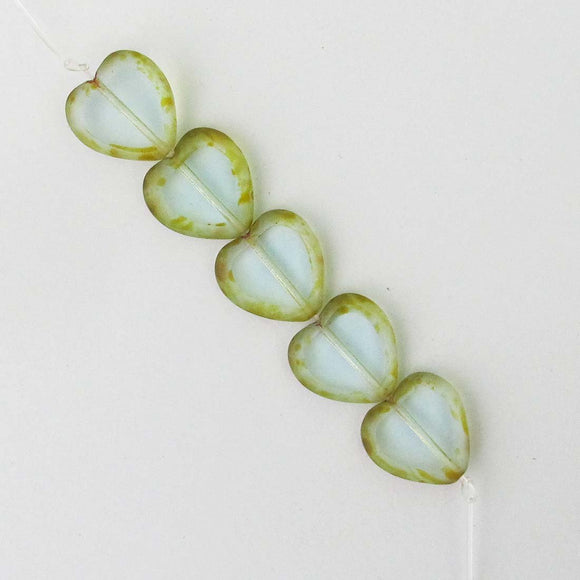 cz 16x15mm heart trns 2tone aqu/mb 5pcs