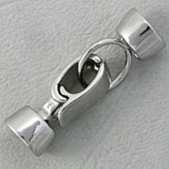 Metal 36mm fold over clasp NF nkl 2pcs