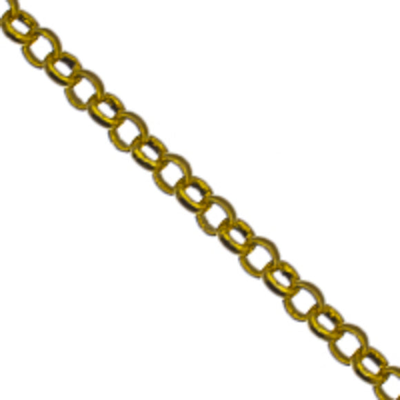 Metal chain 2.5mm belcher gold 2metres