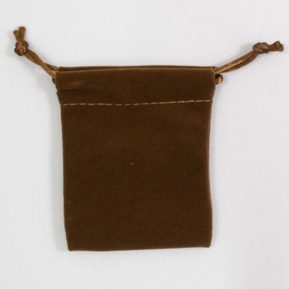 Suede pouch 90x70mm LUX latte 2pcs