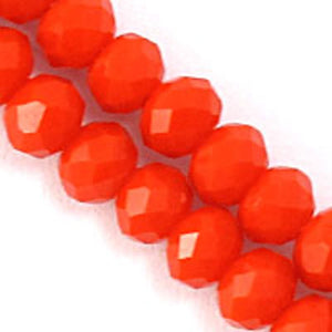 Cg 3x4mm faceted opaque drk coral 95p