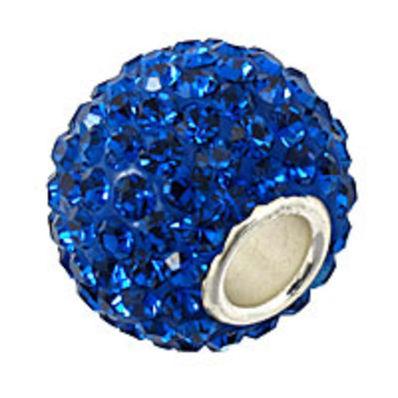 Metal 12x15mm crystal Capri blue 1p