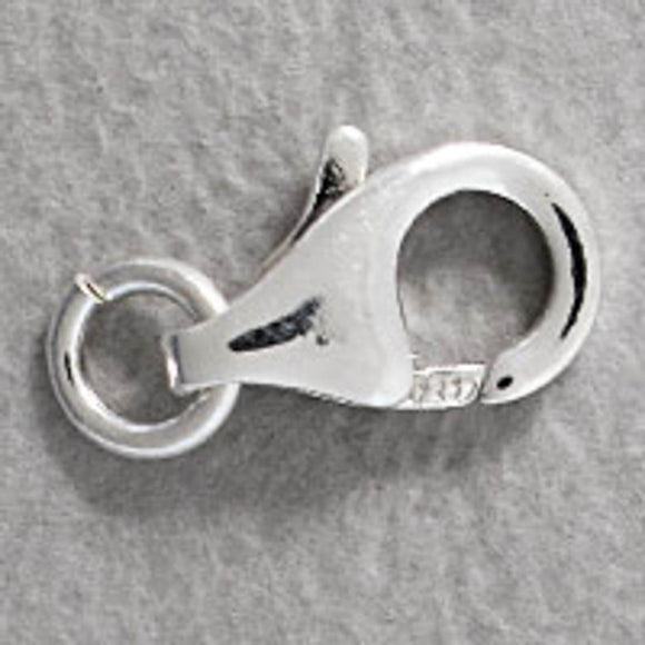 Sterling sil 8mm parrot clasp j/ring 2p
