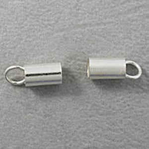 Sterling sil 3.6mm cord end 4pcs
