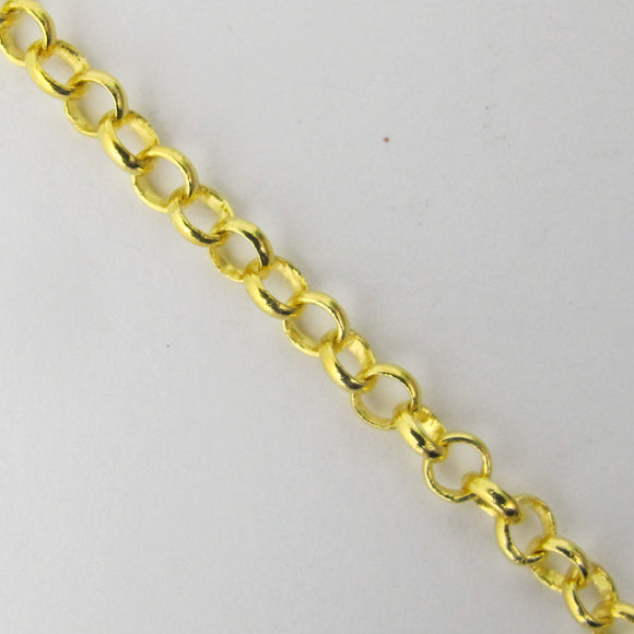 Metal chain 3.8mm belcher gold 1mts