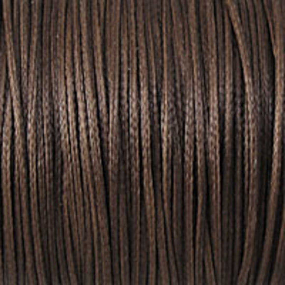 Waxed 1mm cord chocolate 40mtrs