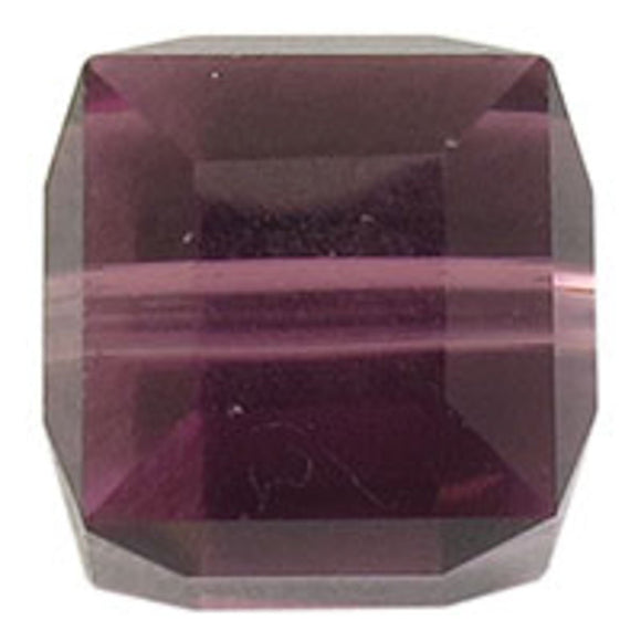 Austrian Crystals 6mm 5601 cube amethys 4pc