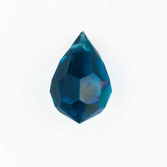 Cz 6x10mm fact drop trns blu zirconAB 4p