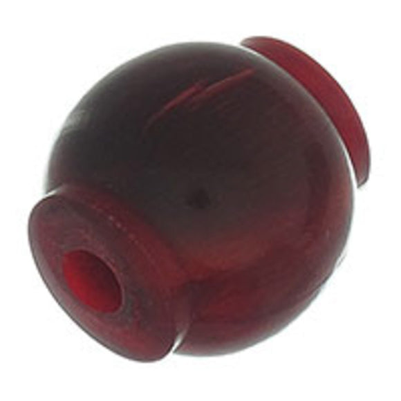 Horn 15x15mm round/lip cherry 6pcs