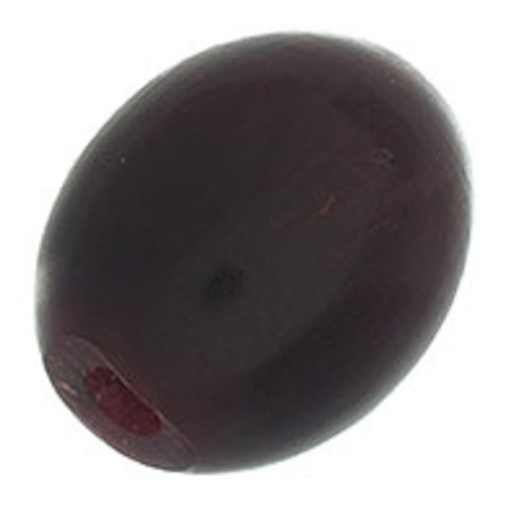 Horn 20x15mm oval smooth cherry 6pcs