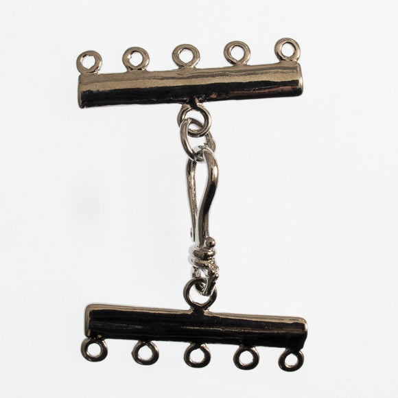 Metal 28mm 5 row S hook clasp NF nkl 3p