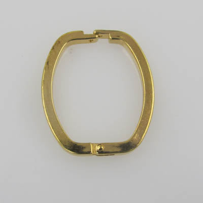 Metal 26mm oval hinged clasp gold 2pc