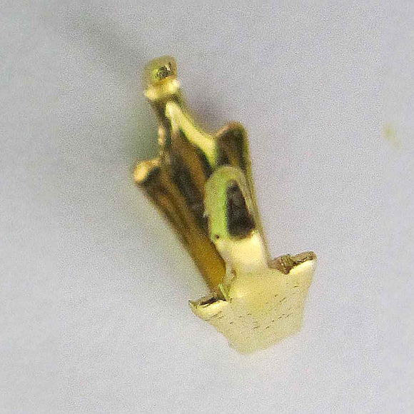Metal 6.5mm bail 2 prongs gold 20psc