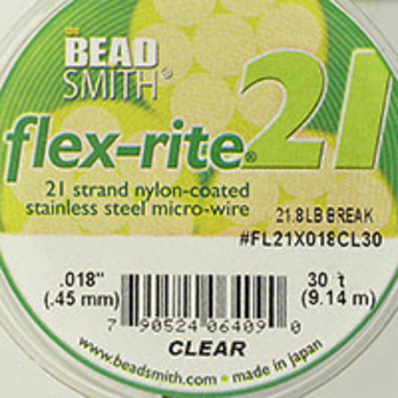 Flexrite .45mm 21str 21.lb clear 30.5mtr