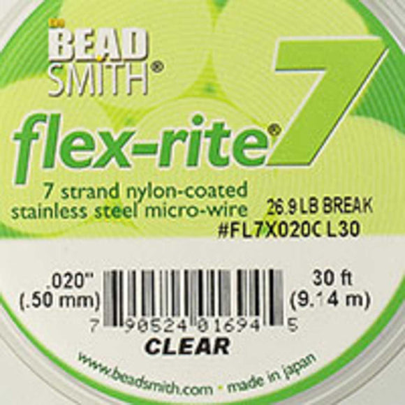 Flexrite .50mm 7str 26.9lb clear 9.14m