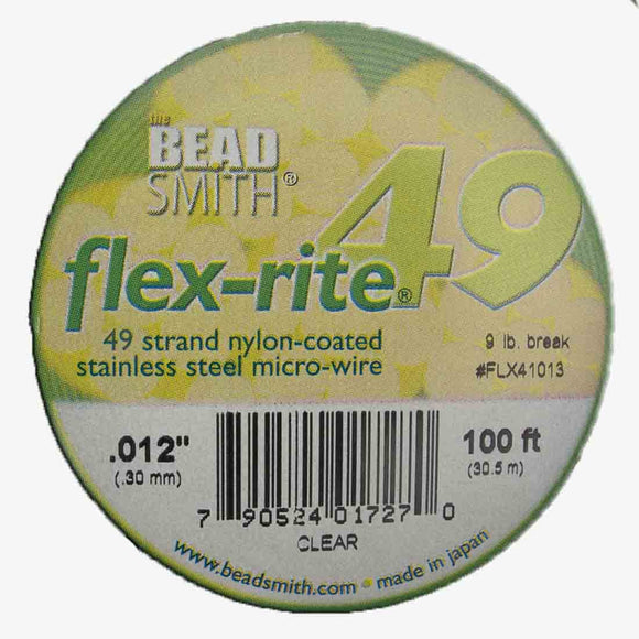 Flexrite .30mm 49str 9lb clear 30.5m