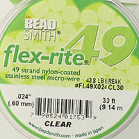 Flexrite .60mm 49str 43.8lb clear 9.14m