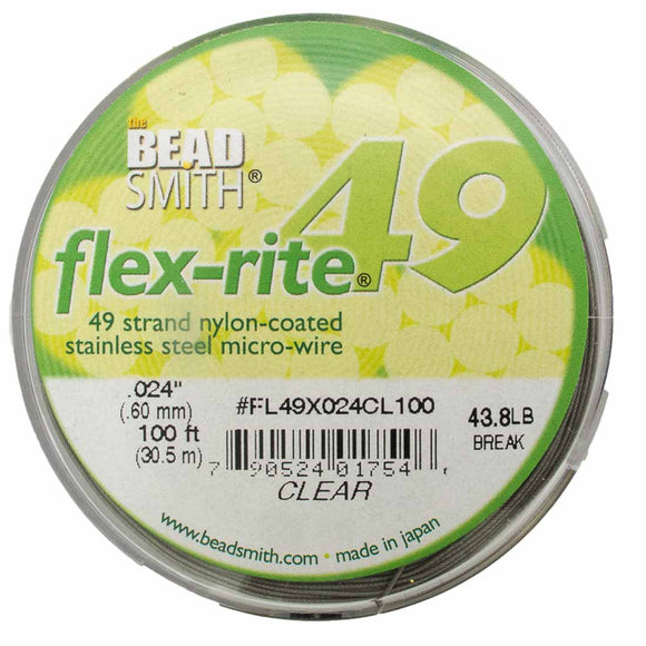 Flexrite .60mm 49str 43lb clear 30.5mt
