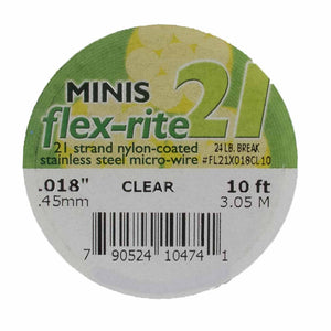 Flexrite .45mm 21str 24lb clear 3.05m