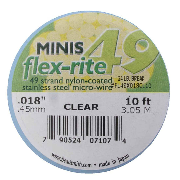 Flexrite .45mm 49str 24lb clear 3.05m