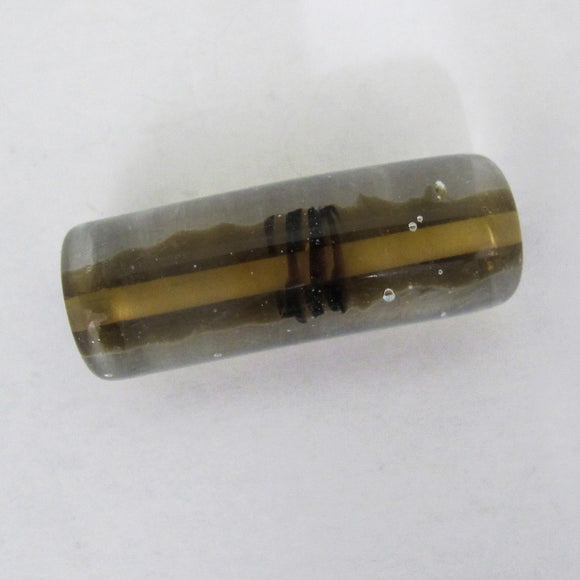 Cz 30x13mm tube colour lined amber 1pcs