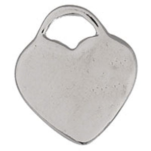 Metal 18mm solid heart NF nickel 10pcs