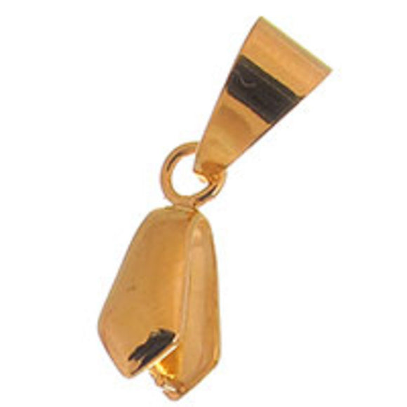 Metal 22mm bail +loop NF GOLD 2pcs