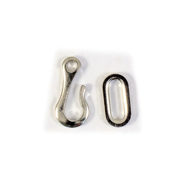 Metal 16mm hook+oval ring NF NKL 10sets
