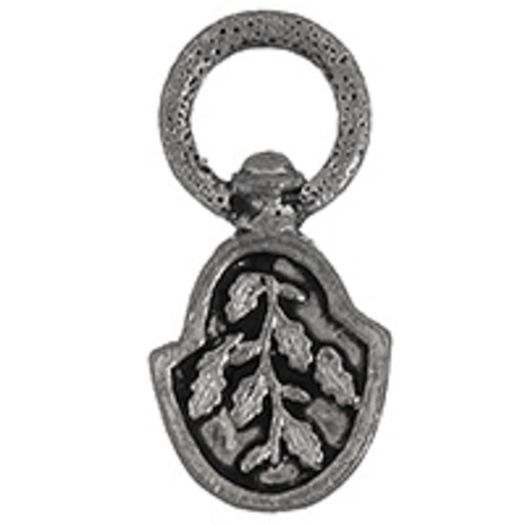 METAL 24mm round leaf charm 20pcs